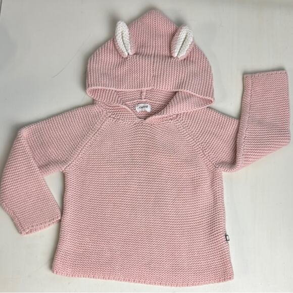 Oeuf Other - Oeuf Pink and White Bunny Ear Sweater